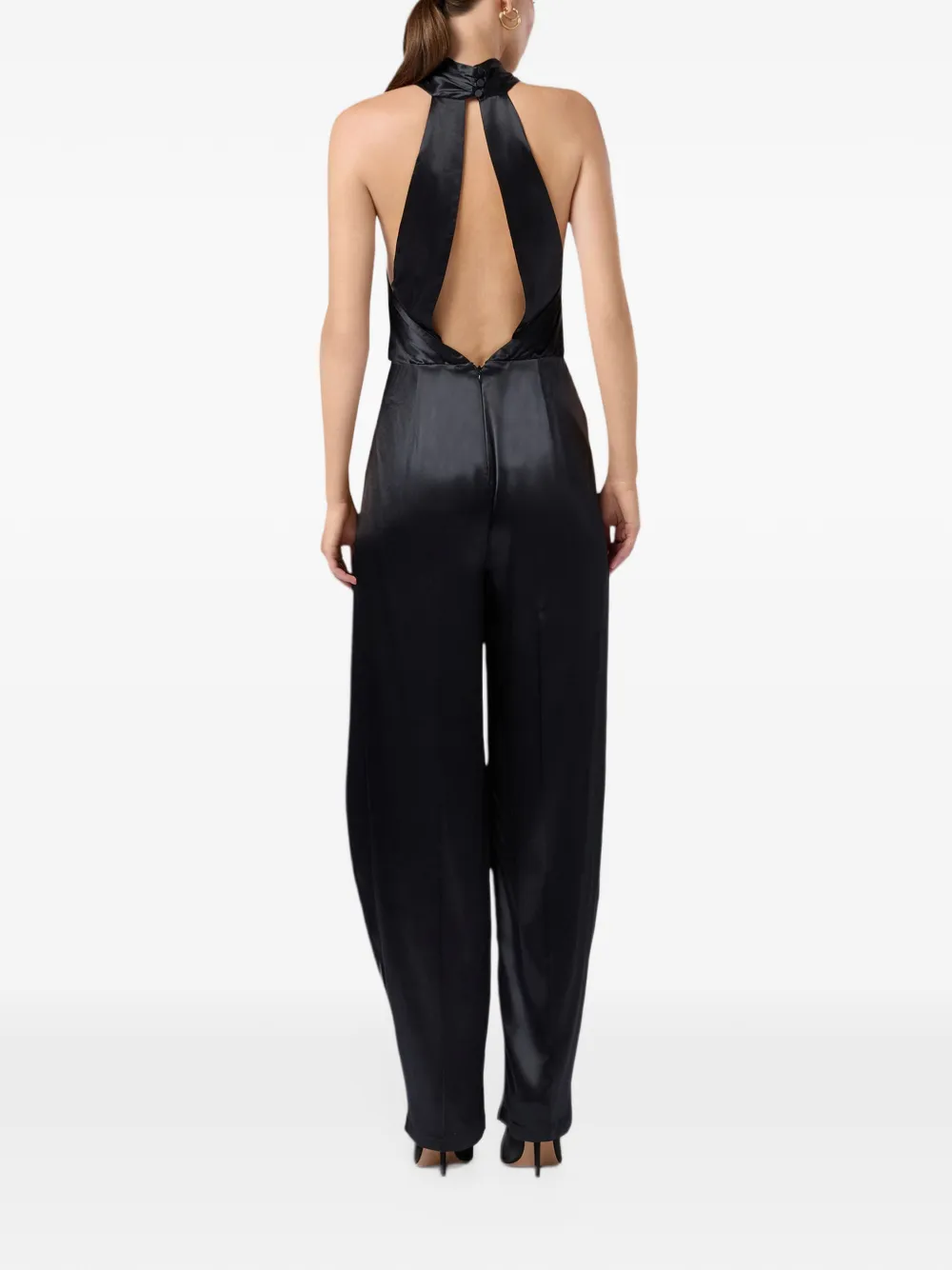 THE ANDAMANE Zeyne halterneck jumpsuit Zwart