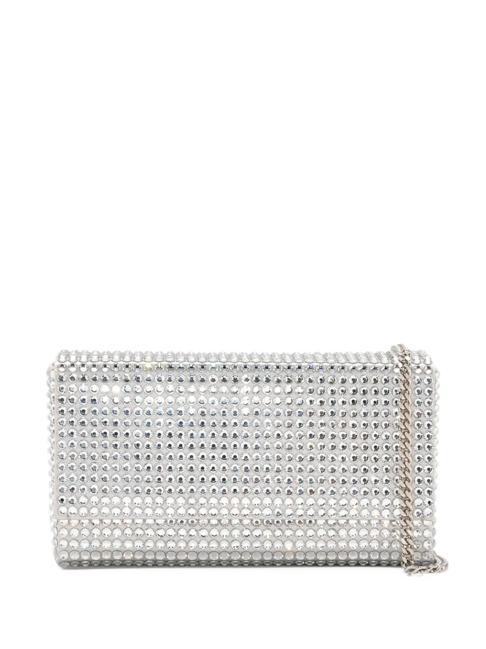 Amina Muaddi Paloma crystal shoulder bag - Argento