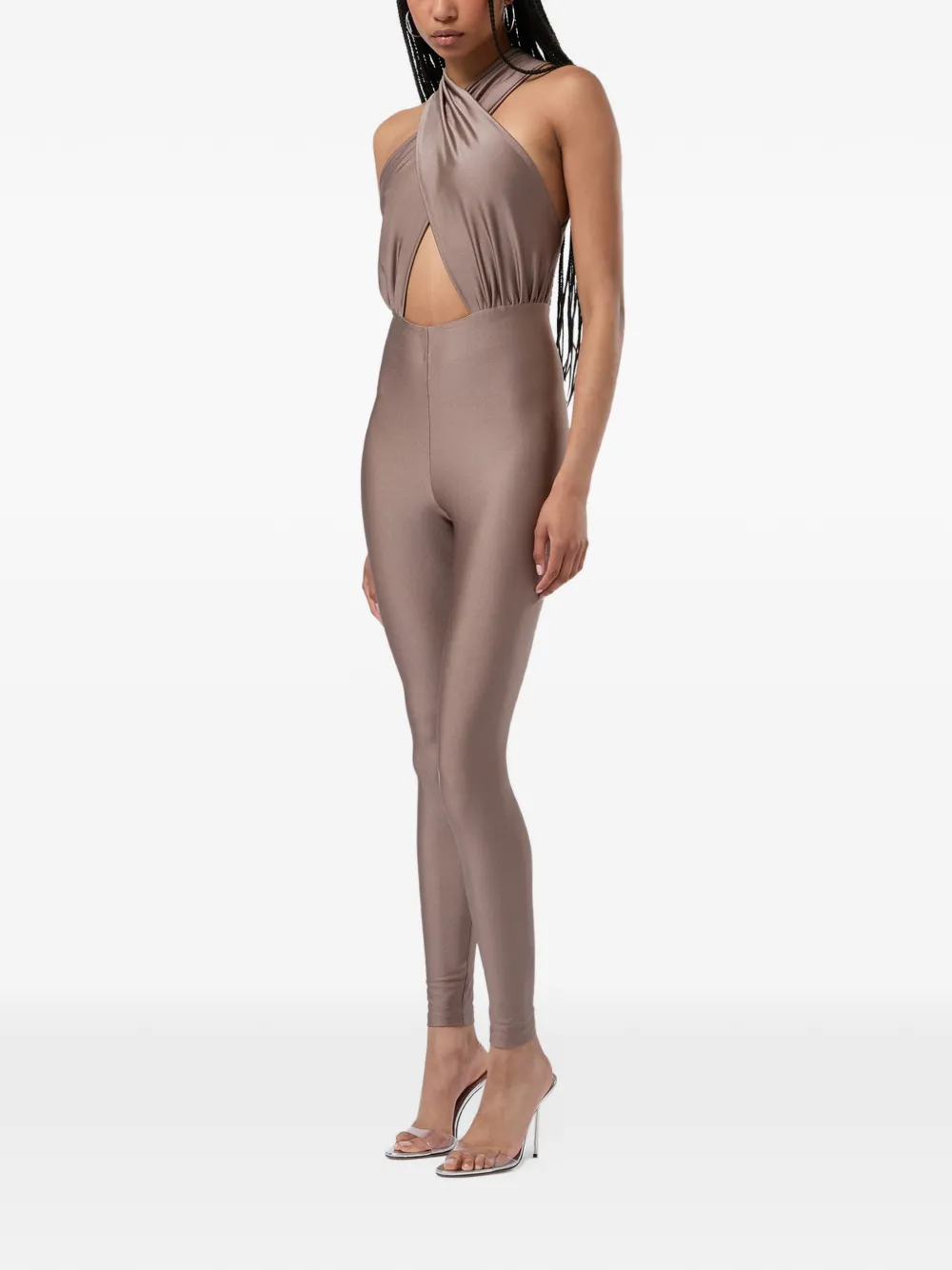 THE ANDAMANE Hola crossover-strap jumpsuit - Toni neutri