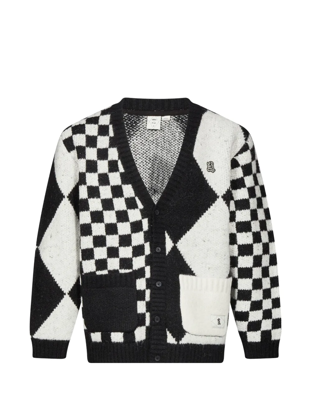 Vans x Pringle Of Scotland multi-pattern cardigan - Noir