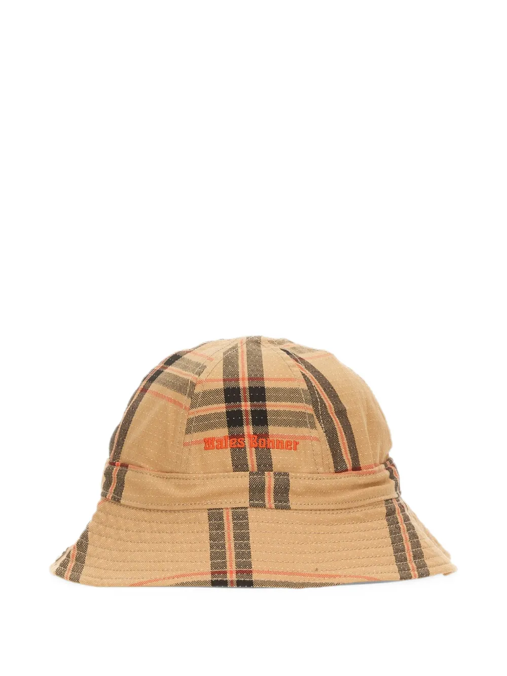 Wales Bonner x Adidas check-pattern bucket hat Beige