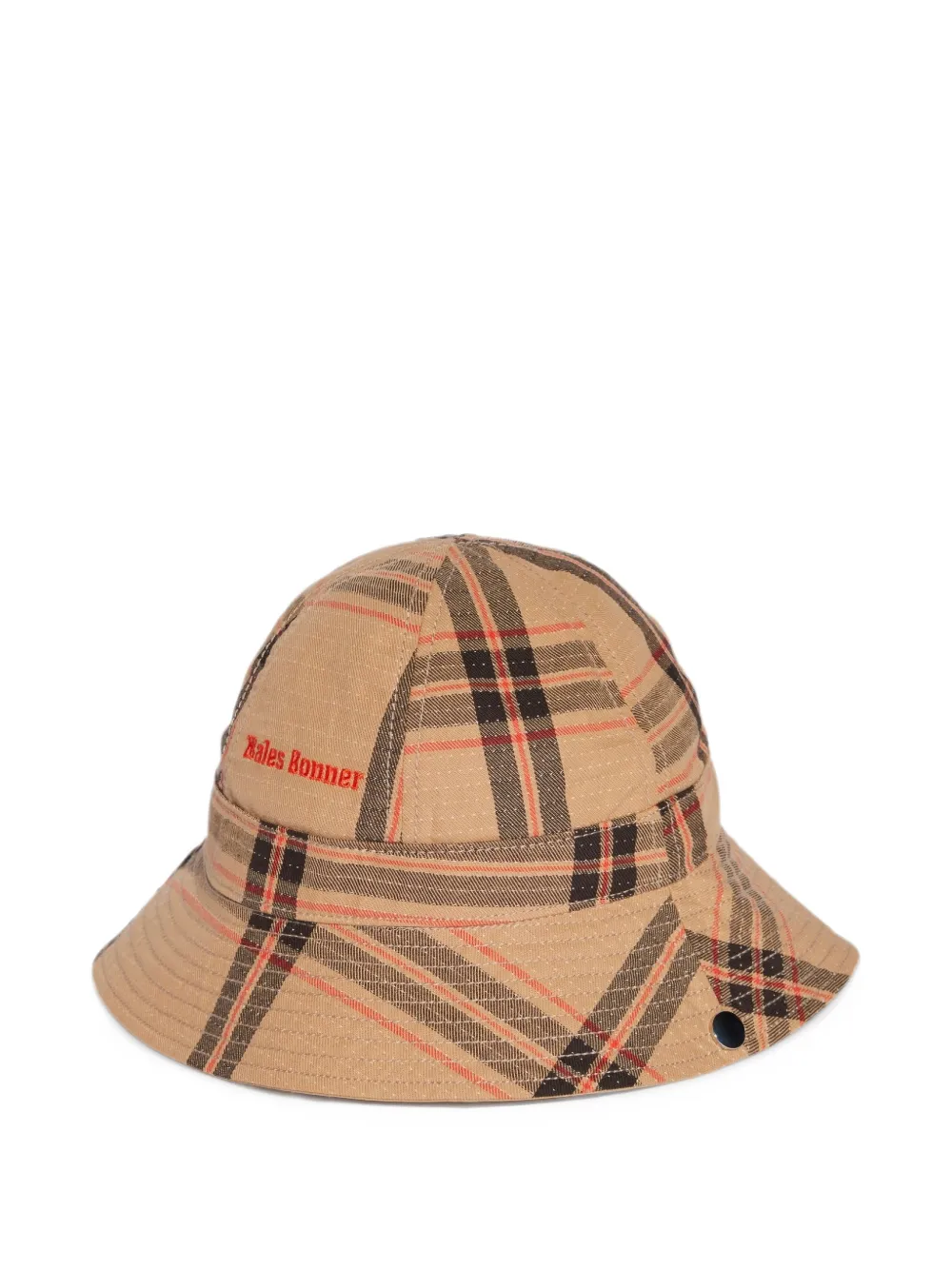 Wales Bonner x Adidas check-pattern bucket hat Beige