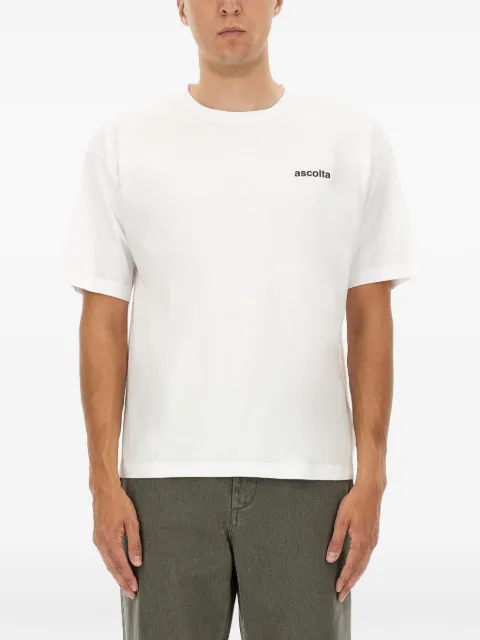 ASPESI ascolta print white T-shirt
