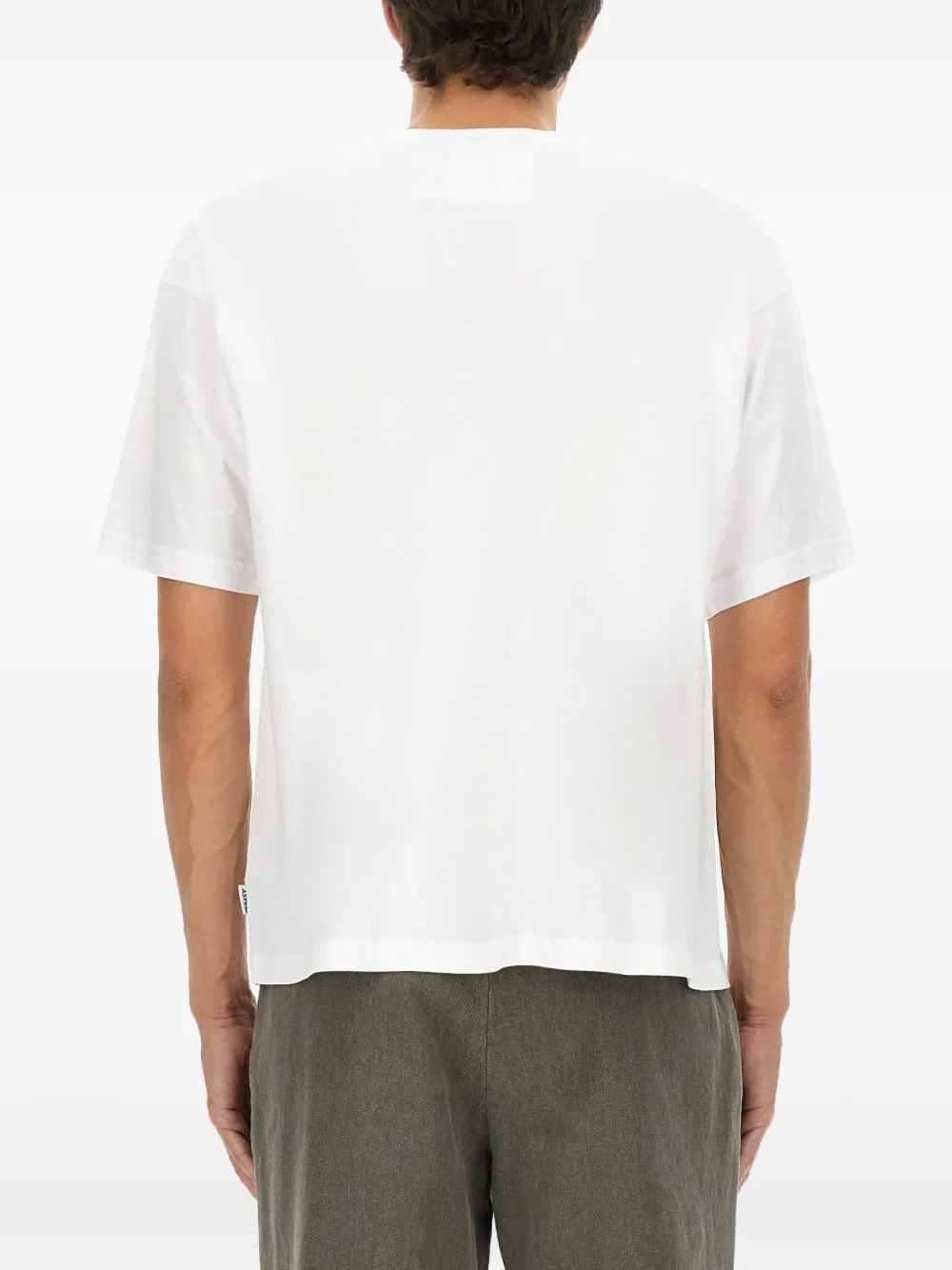 ASPESI ascolta print white T-shirt Wit