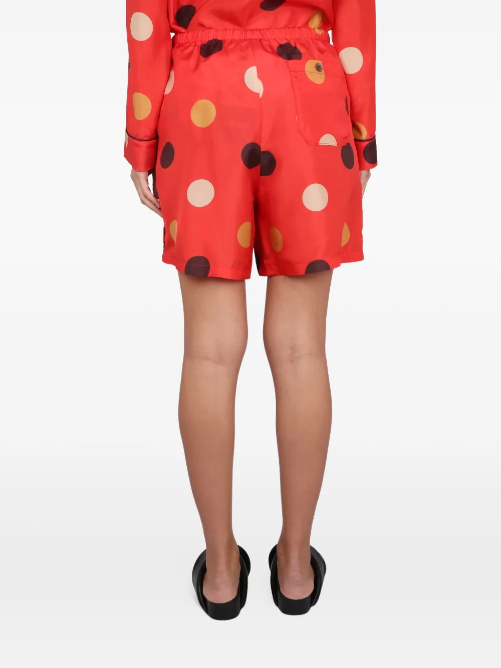 ASPESI dot mini shorts Rood