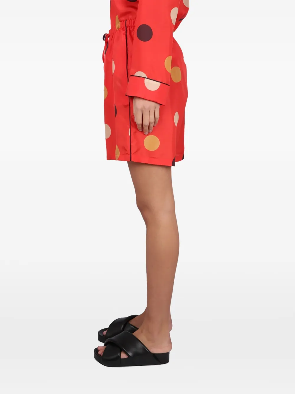 ASPESI dot mini shorts Rood