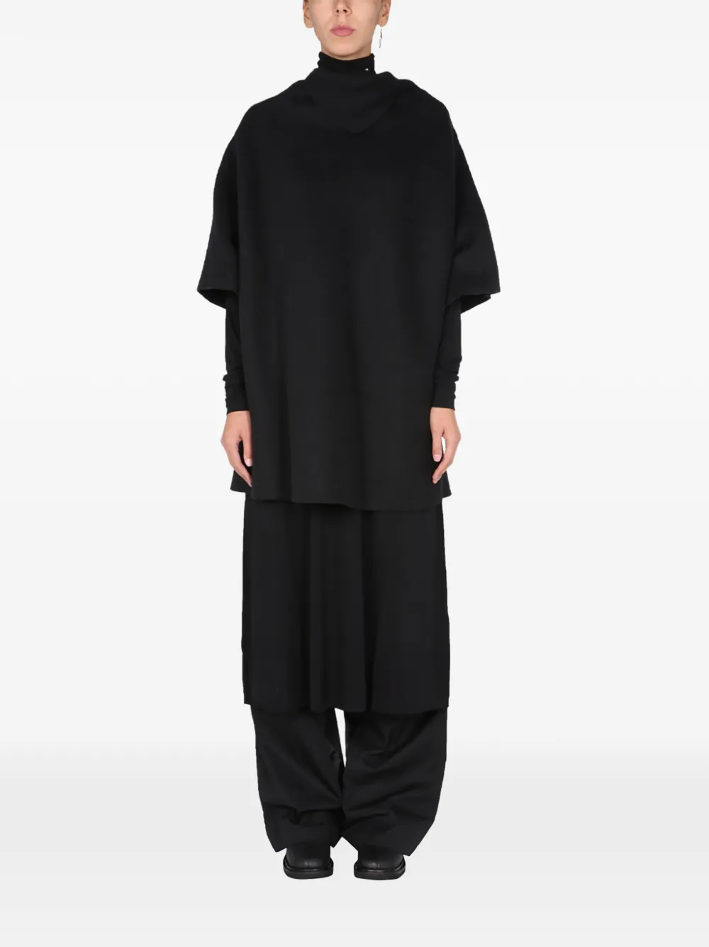 Raf Simons Ataraxia wool blend midi dress - Nero