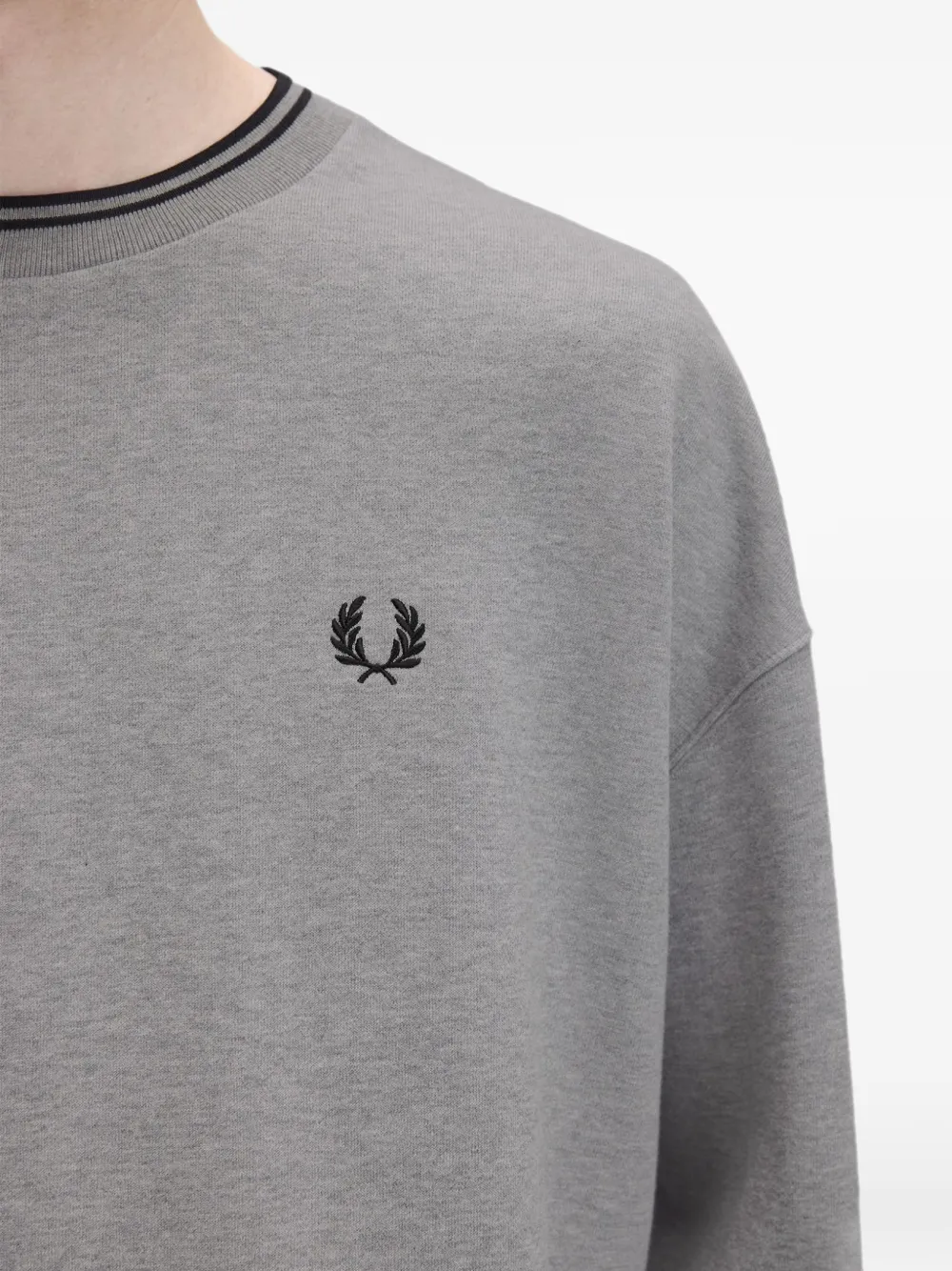Fred Perry oversized tipped sweatshirt Grijs
