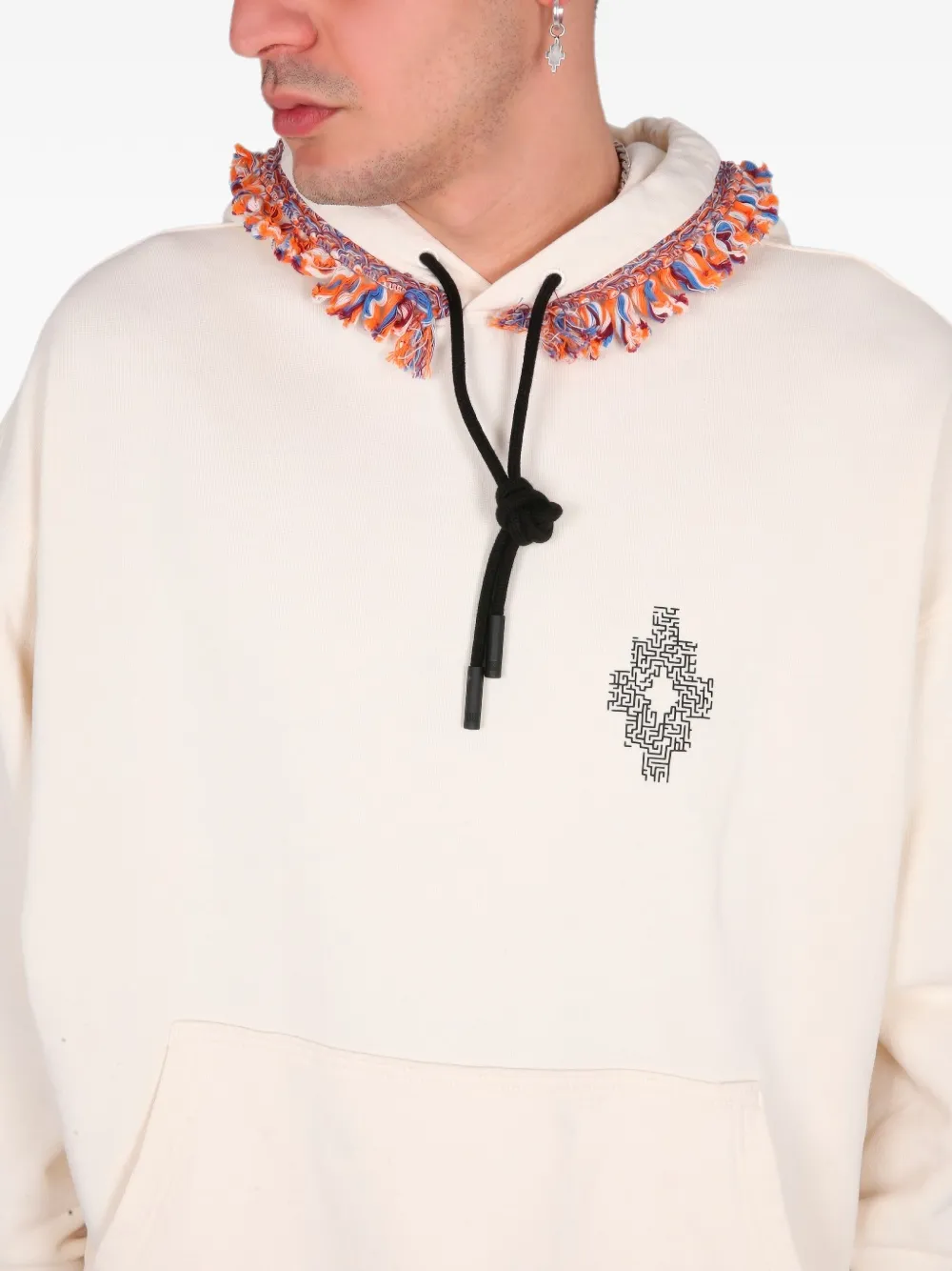 MARCELO BURLON 프린지 후드티