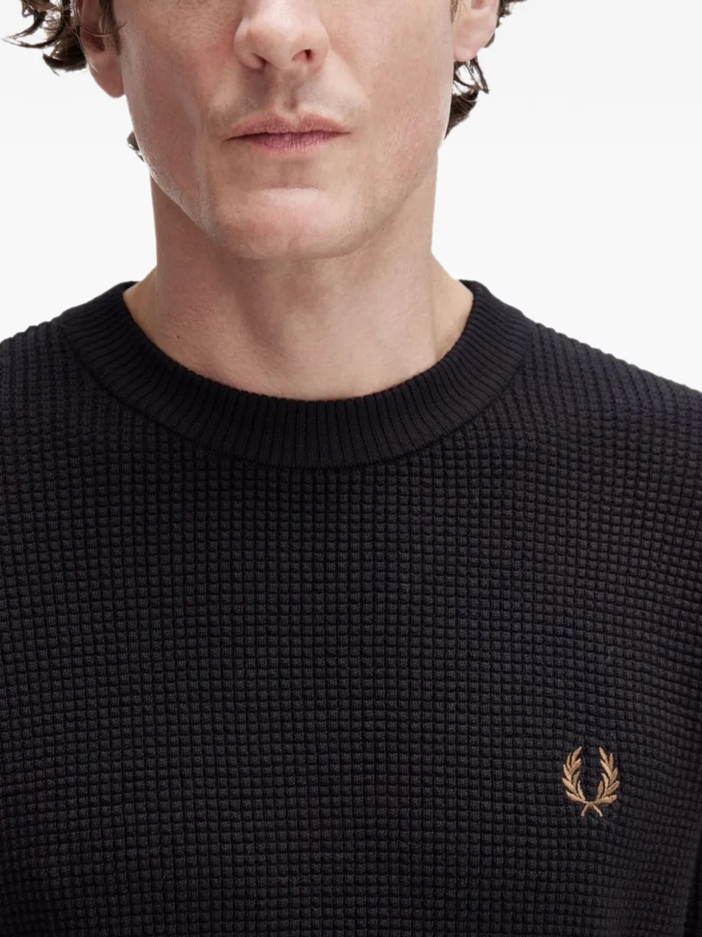Fred Perry crew-neck sweater Zwart