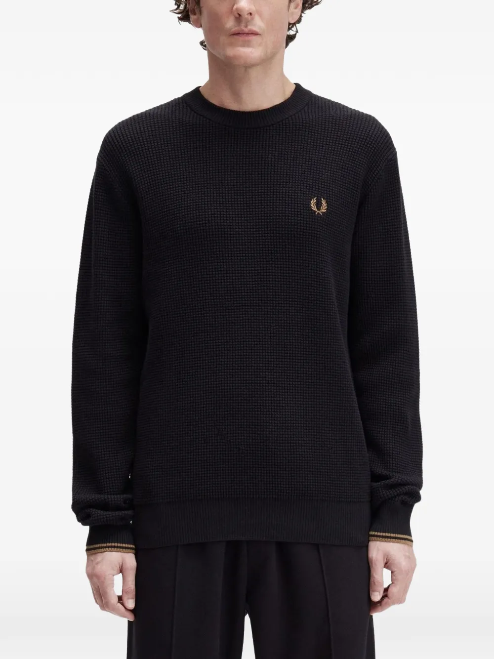 Fred Perry crew-neck sweater Zwart
