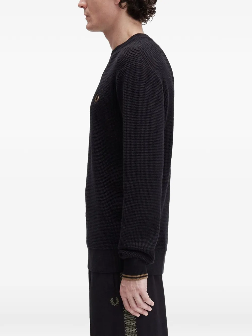 Fred Perry crew-neck sweater Zwart