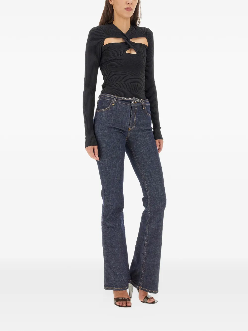 Philosophy Di Lorenzo Serafini cut-out sweater Zwart