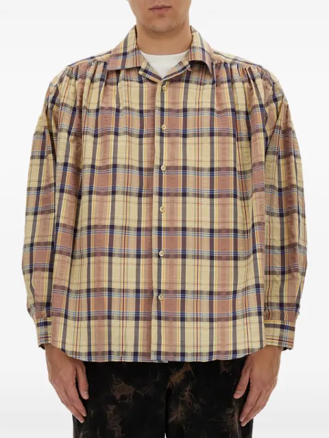 AIE checked seersucker shirt