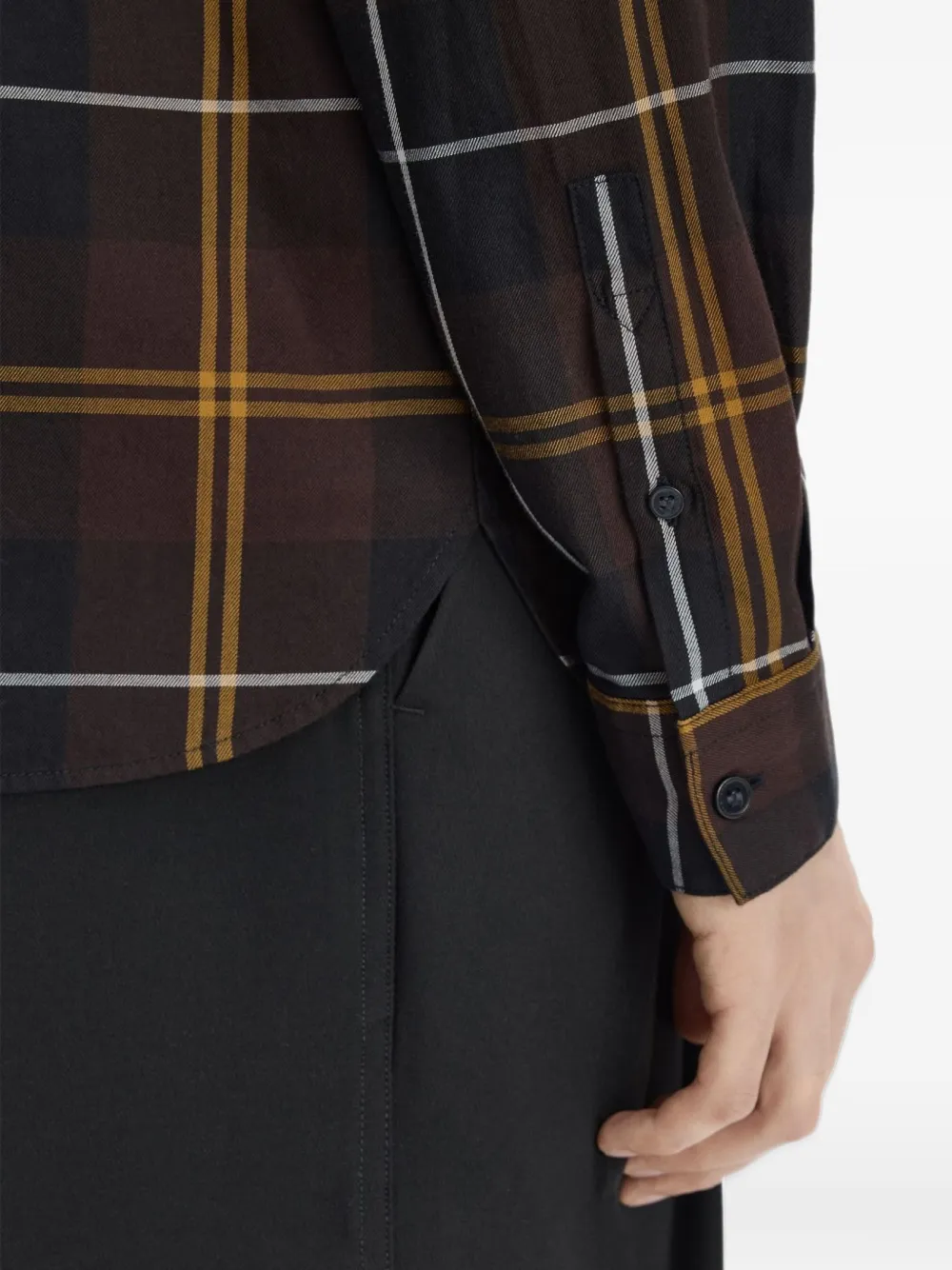 Fred Perry Twill Tartan cotton shirt Bruin