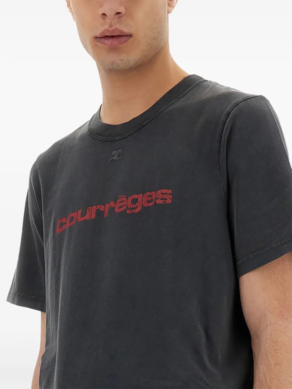 Courrèges AC printed T-shirt Grijs