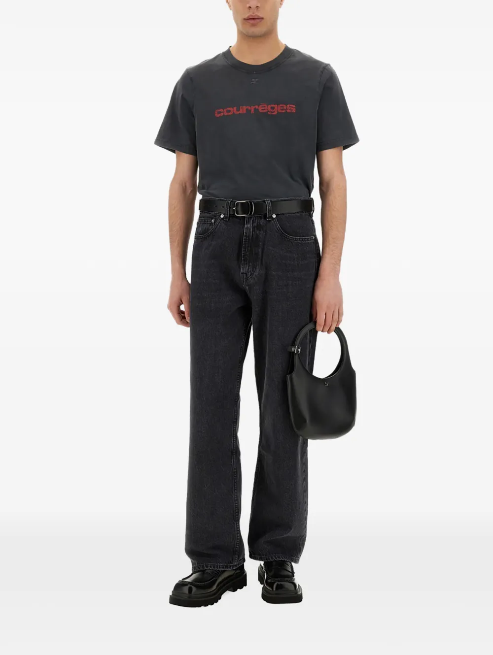 Courrèges AC printed T-shirt Grijs