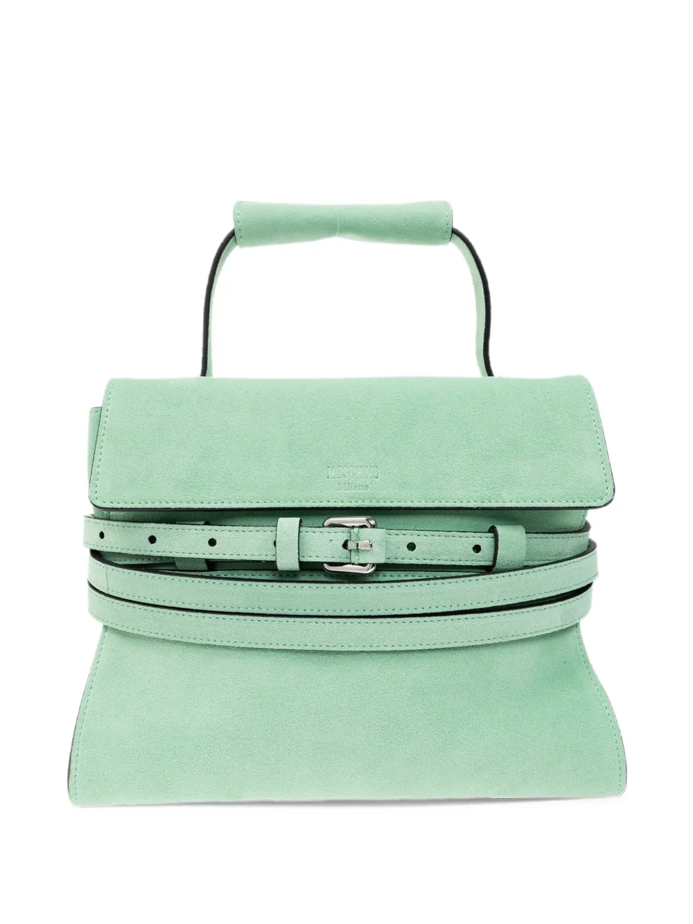 Moschino suede top-handle tote bag Groen
