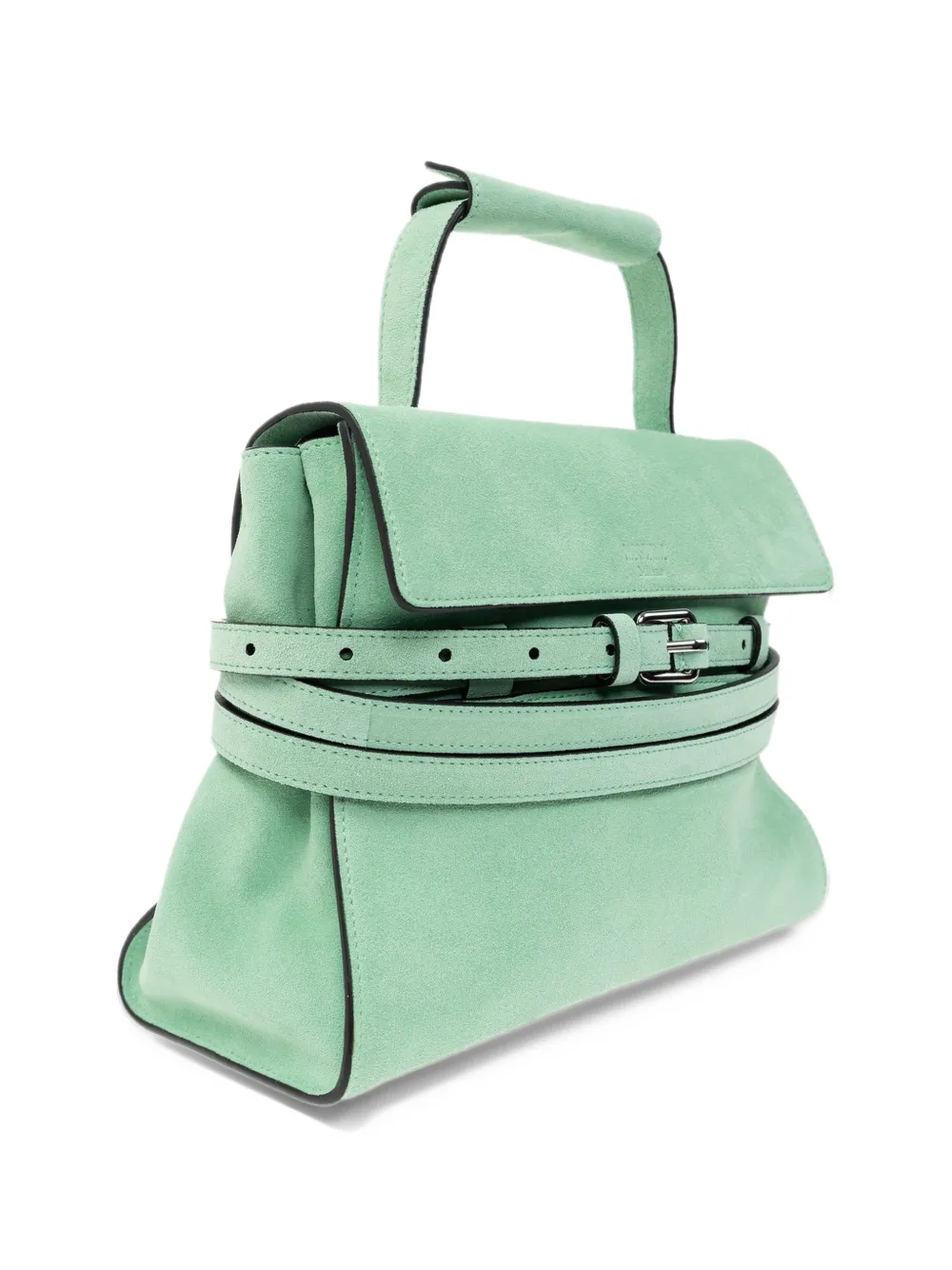 Moschino suede top-handle tote bag Groen