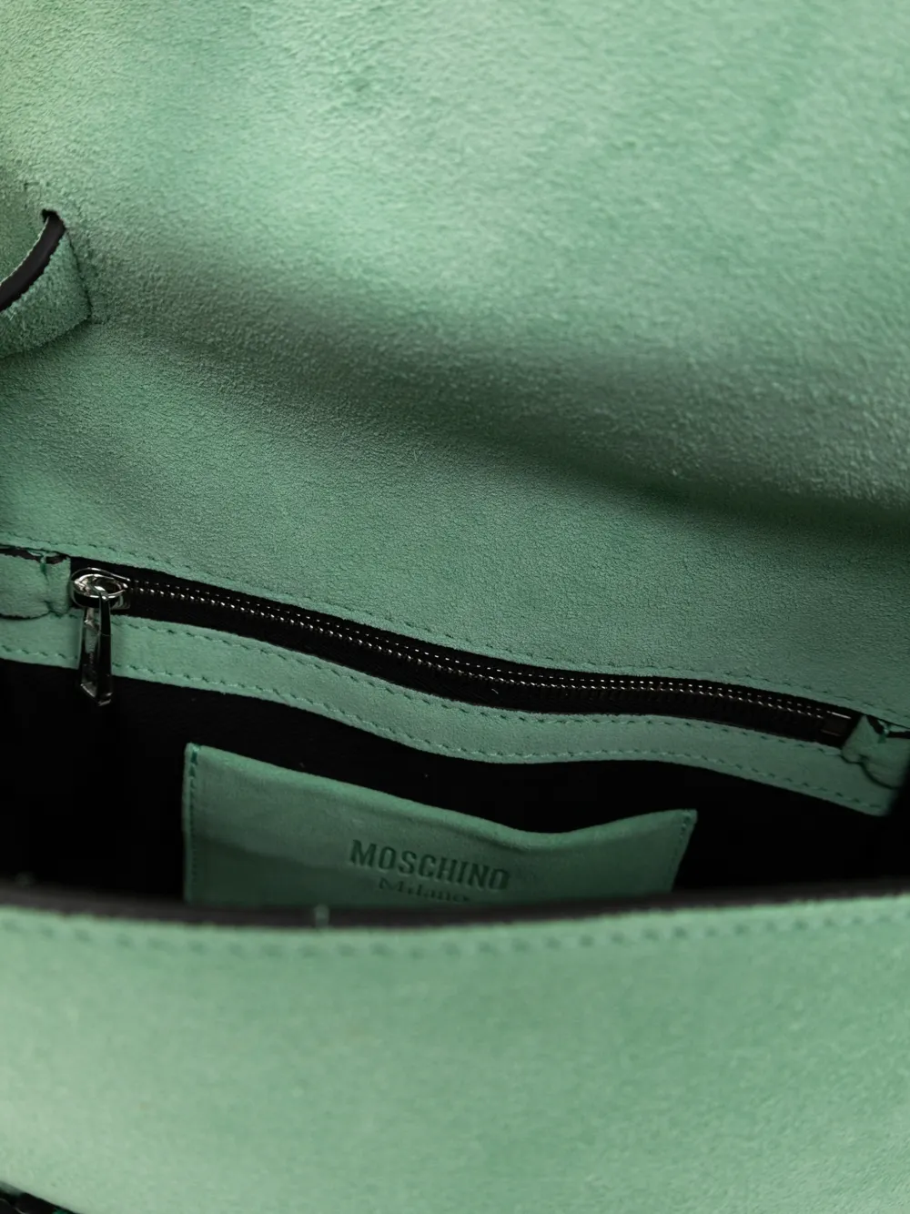 Moschino suede top-handle tote bag Groen