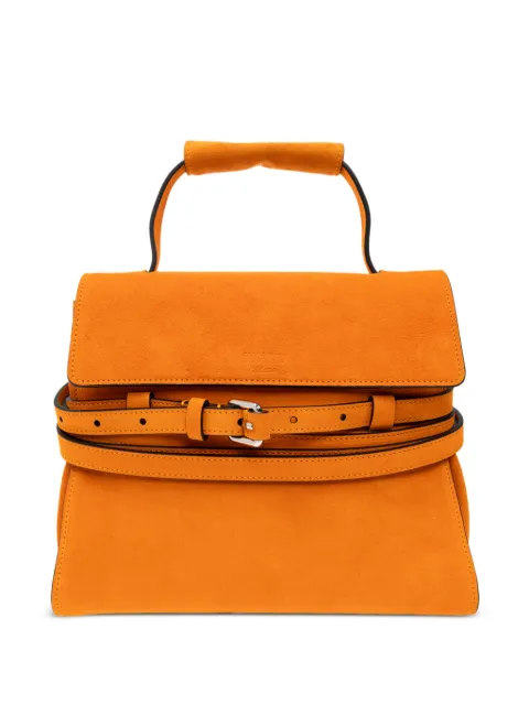 Moschino suede handbag with logo