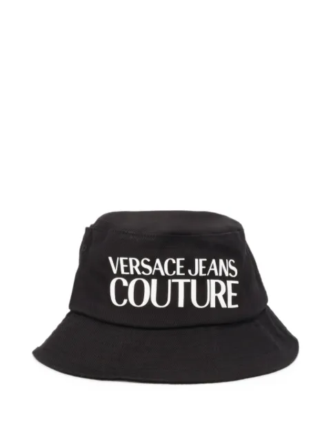 Versace Jeans Couture black cotton bucket hat