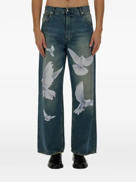 3.PARADIS Freedom Doves straight-leg jeans
