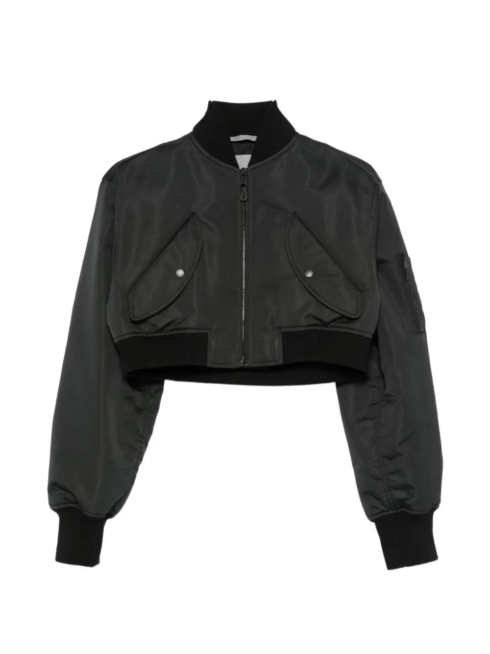 Balenciaga cropped bomber jacket Zwart