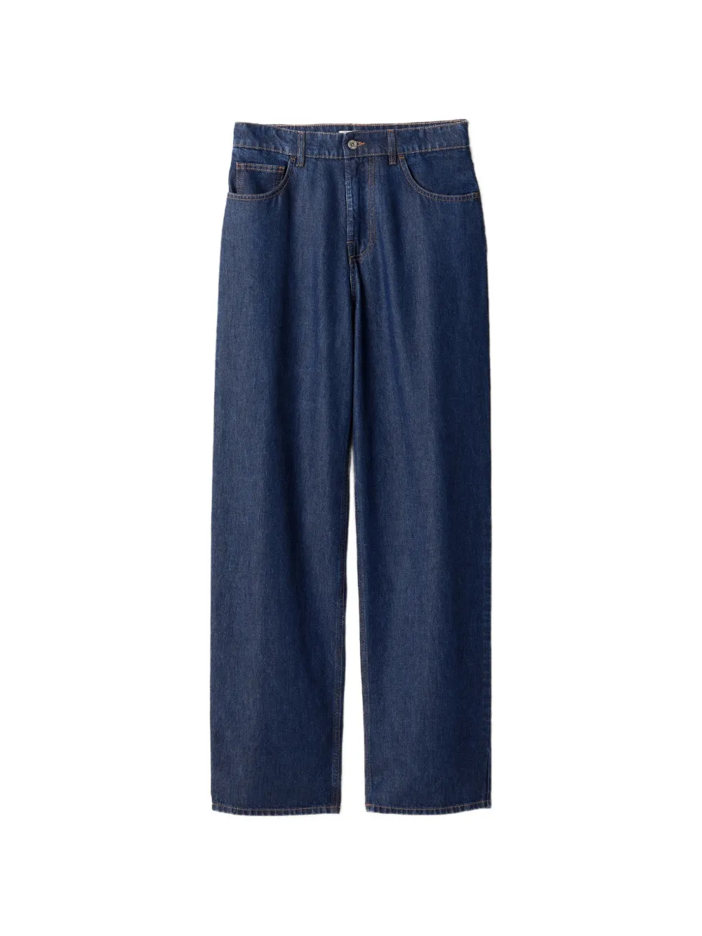 Miu Miu five-pocket washed denim jeans - Blu
