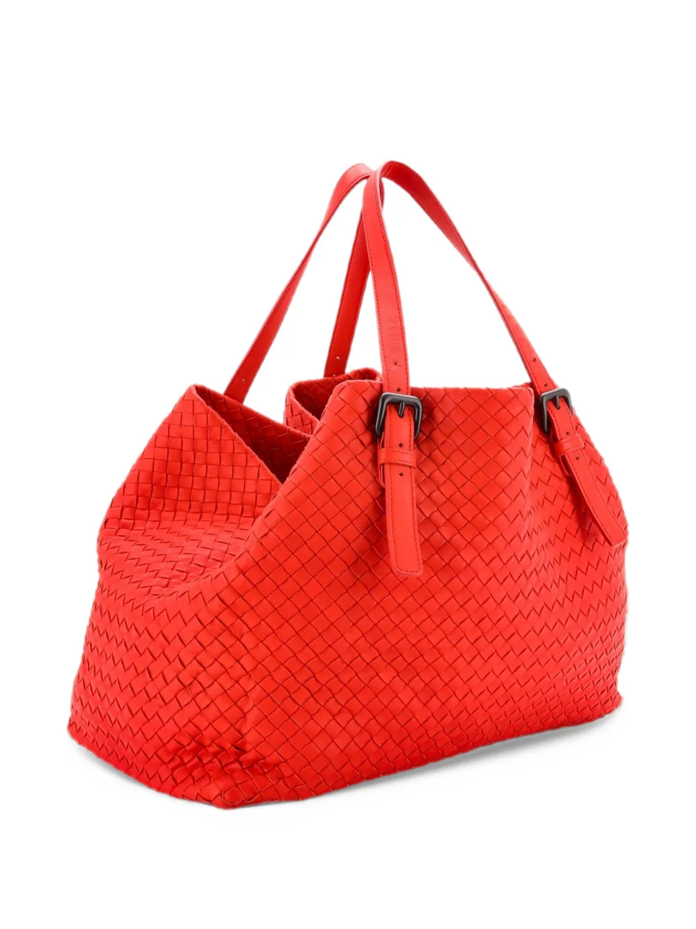 Bottega Veneta Pre-Owned A-Shape Intrecciato Nappa Large tote bag - Arancione