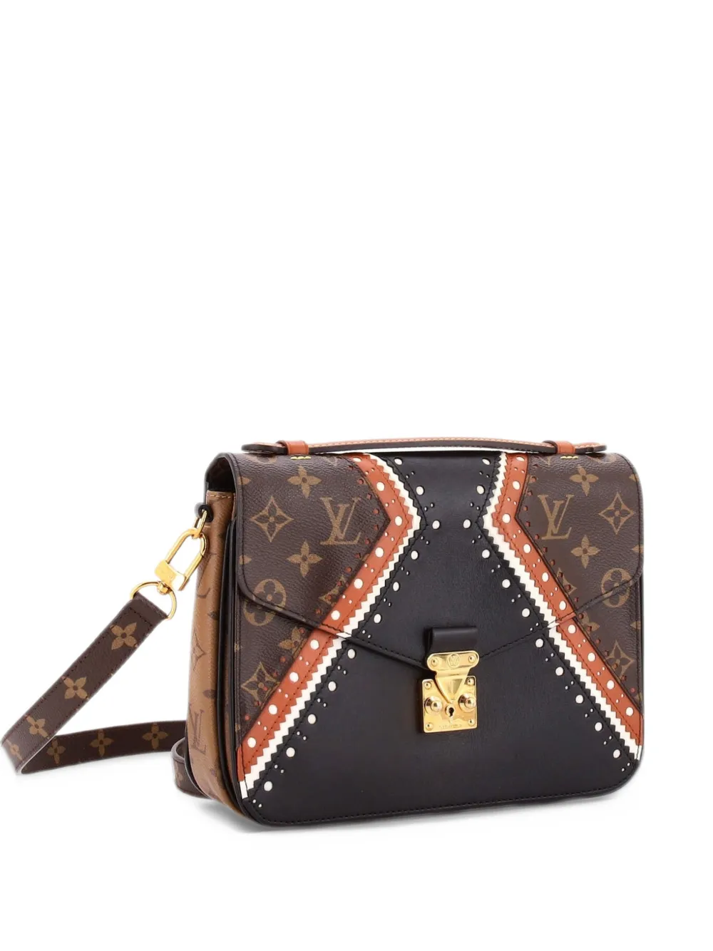 Louis Vuitton Pre-Owned Pochette Metis Limited Edition Brogue Reverse Monogram Canvas and Leather crossbody bag - Marrone