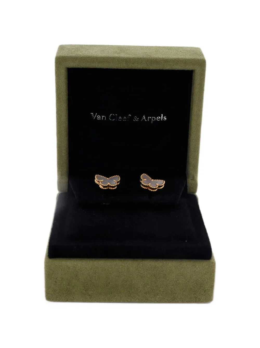 Van Cleef & Arpels Pre-Owned Sweet Alhambra Butterfly Stud 18K Yellow Gold and Mother of Pearl earrings - Oro