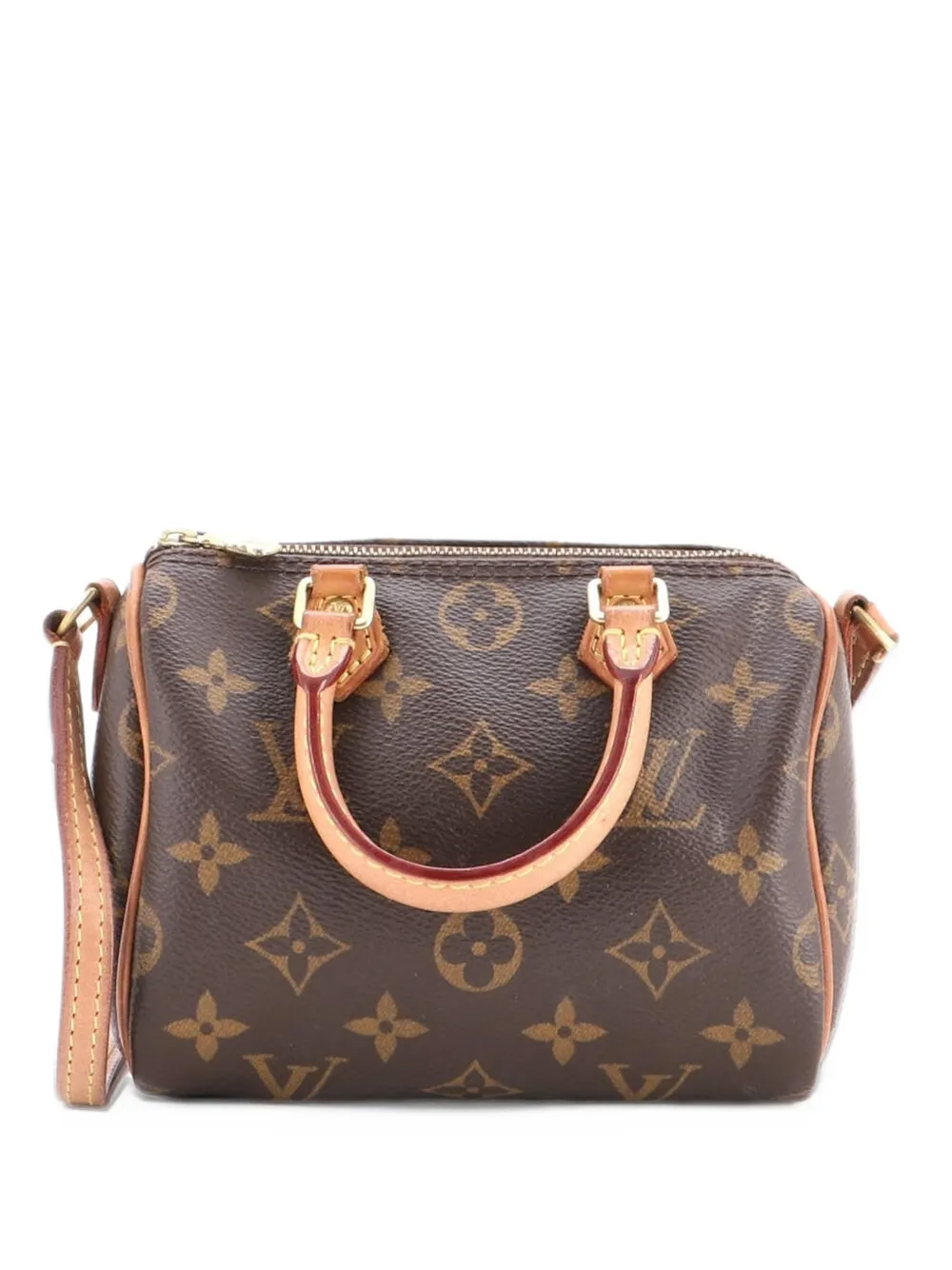 Louis Vuitton Pre-Owned Speedy Bandouliere Bag Monogram Canvas Nano crossbody bag - Marrone