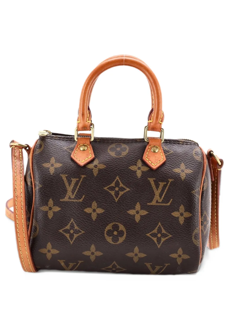 Louis Vuitton Pre-Owned Speedy Bandouliere Bag Monogram Canvas Nano crossbody bag - Marrone