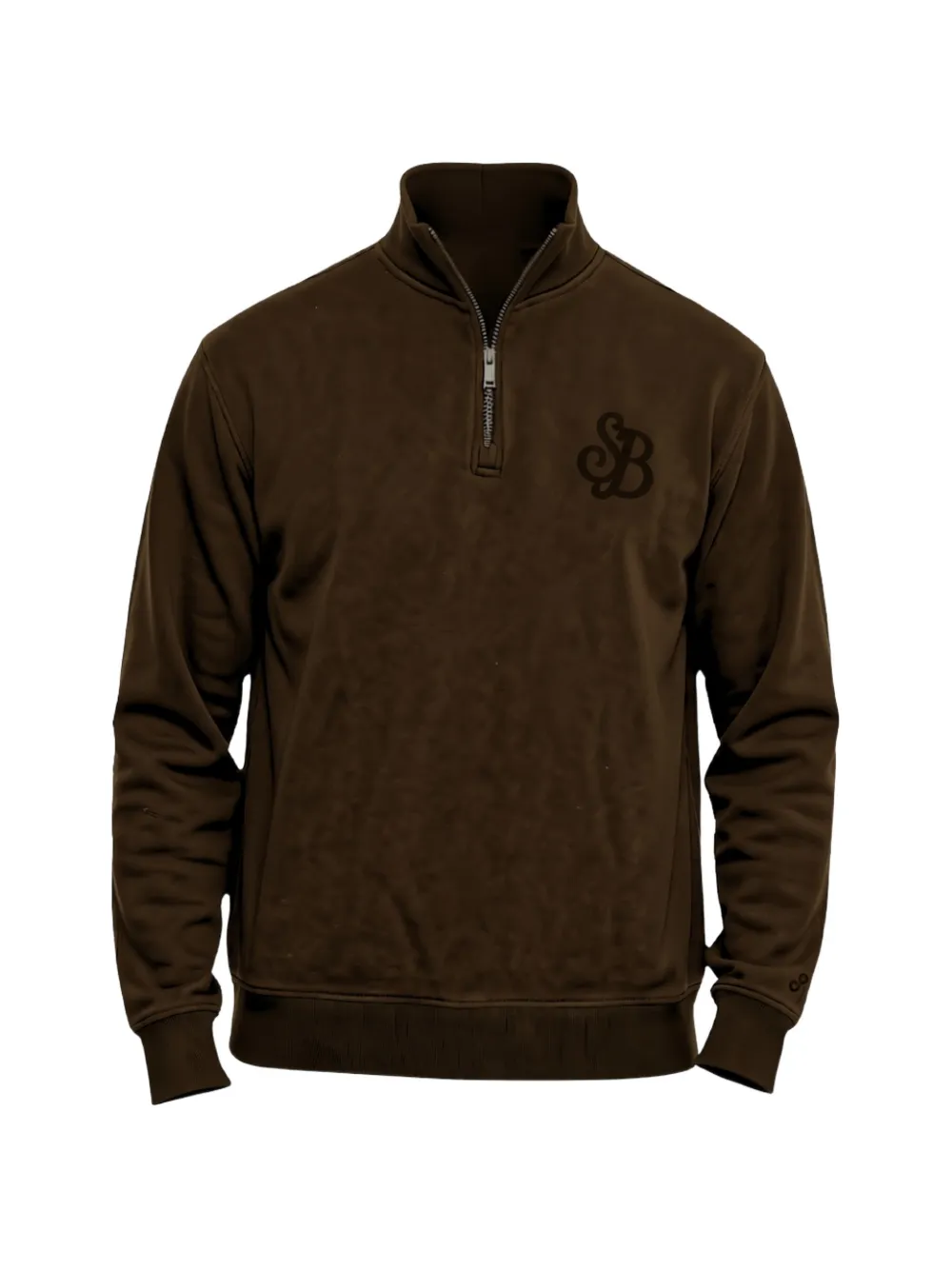 MC2 Saint Barth brown Kenneth cotton sweatshirt with SB Legacy monogram Bruin
