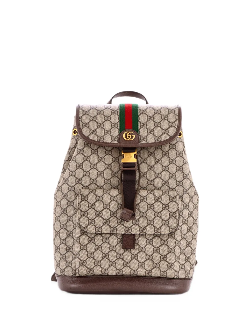 Gucci Pre-Owned Ophidia Buckle GG Coated Canvas Small backpack - Marrone