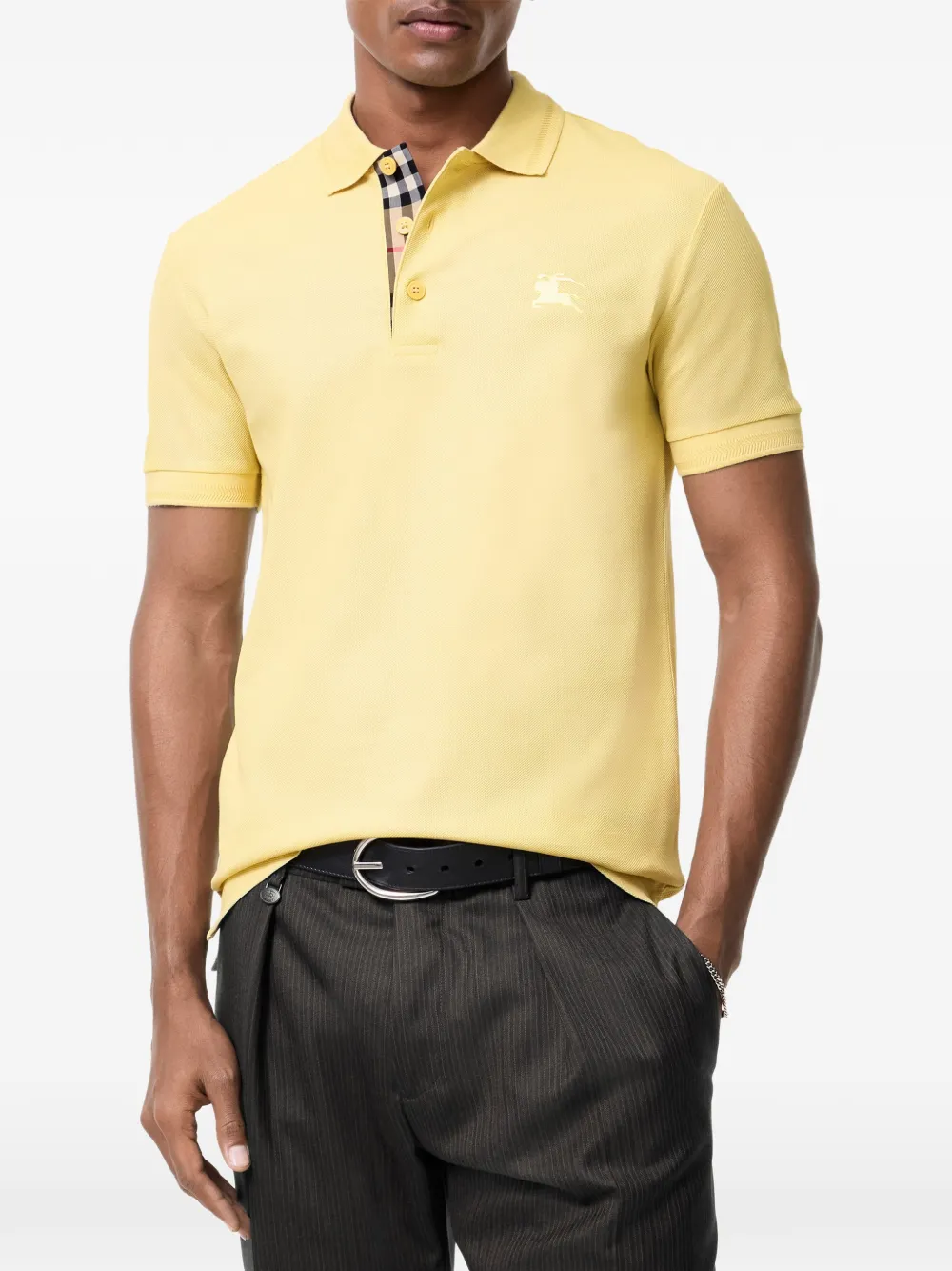 Burberry cotton polo shirt Geel