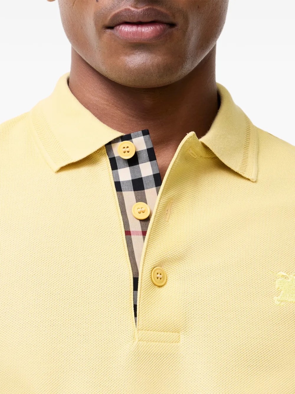 Burberry cotton polo shirt Geel