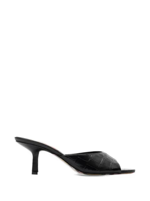 Burberry crocodile-effect leather Mews Low sandals​