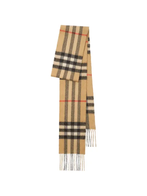Burberry narrow Sparkle Check cashmere scarf