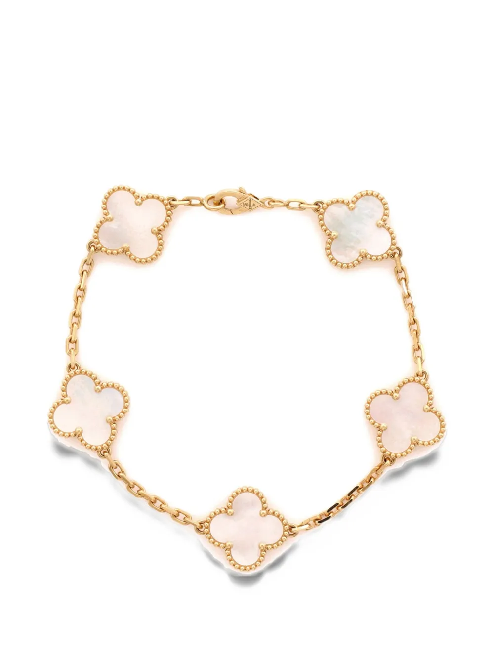 Van Cleef & Arpels Pre-Owned Vintage Alhambra 5 Motifs 18K Yellow Gold and Mother of Pearl bracelet - Oro