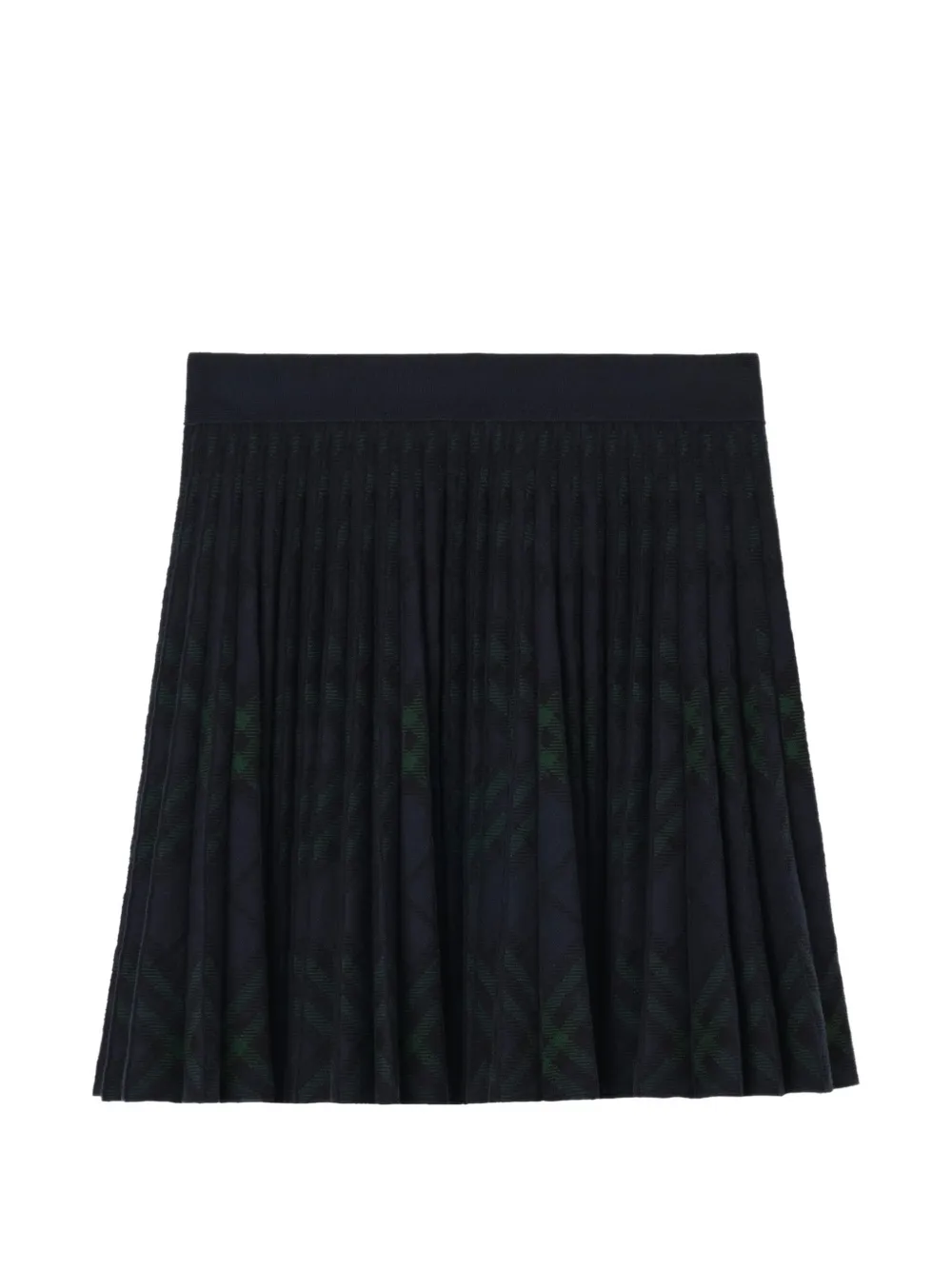 Burberry pleated Check cotton nylon skirt - Black