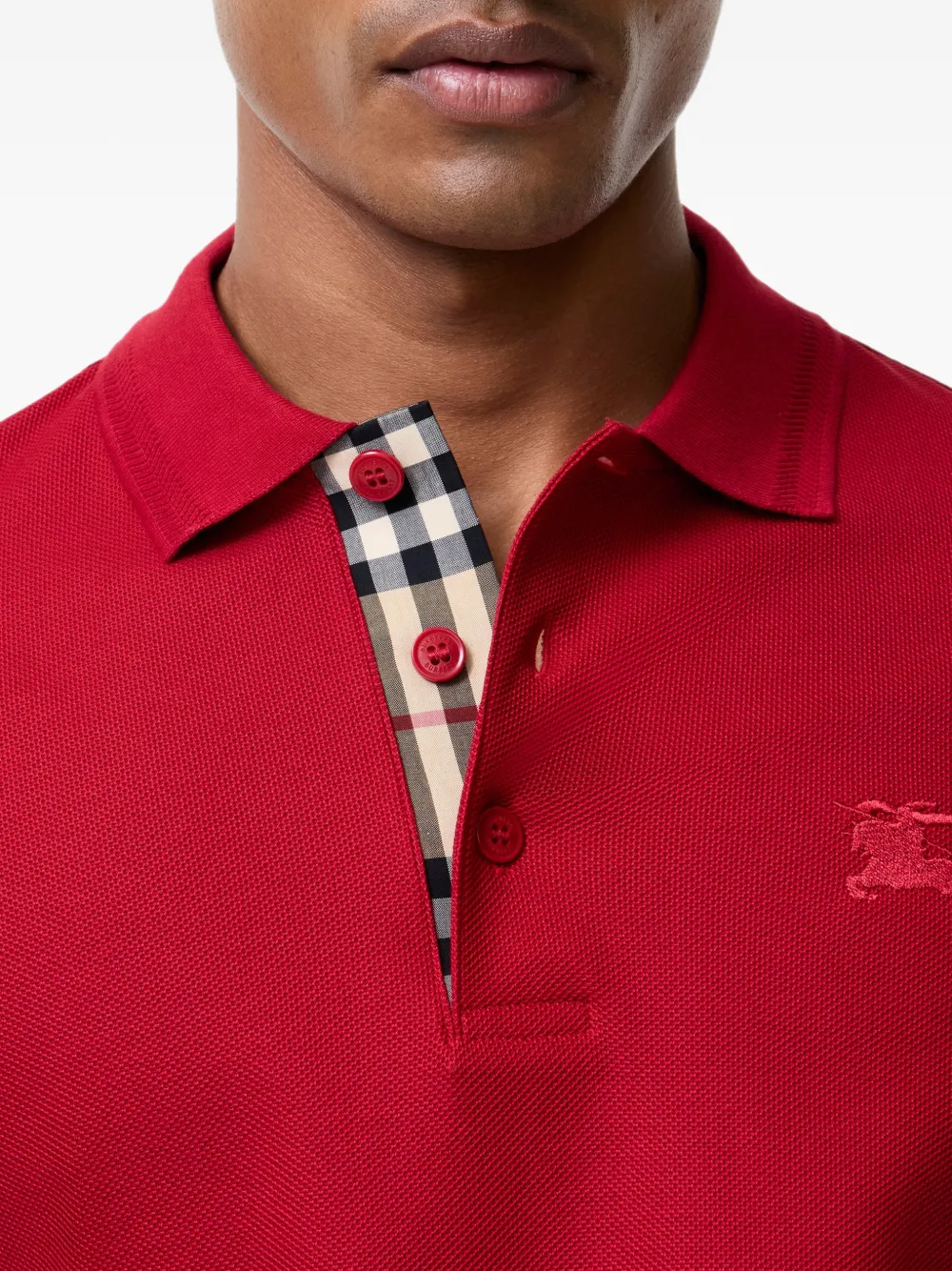Burberry cotton polo shirt Rood