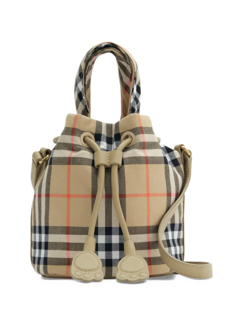 Burberry Kids House Check bucket bag - Toni neutri