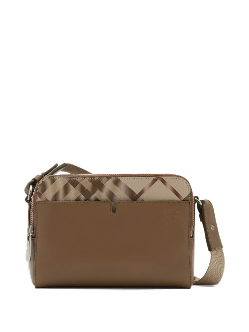 Burberry Pop Check crossbody bag - Marrone