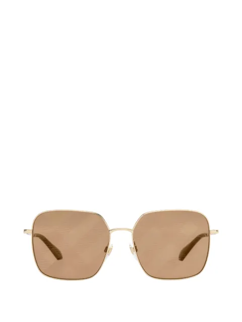 Burberry metal Check oversized square sunglasses