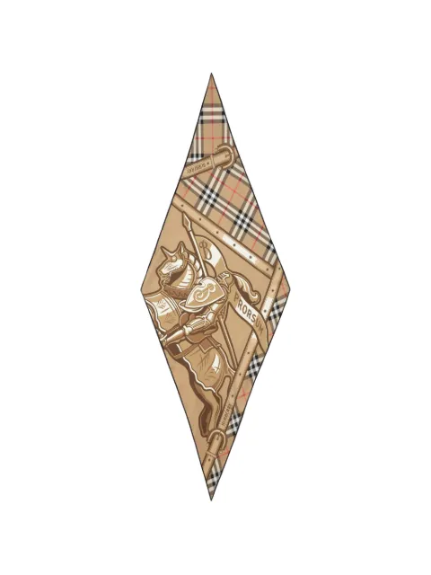 Burberry Knight-graphic silk scarf