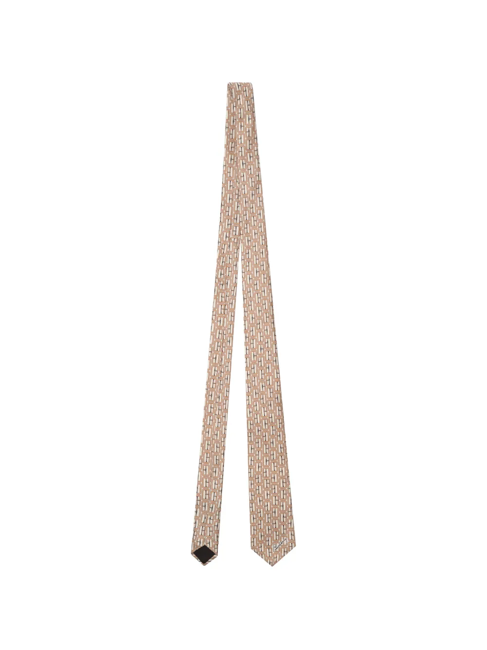 Burberry buckles silk tie Beige