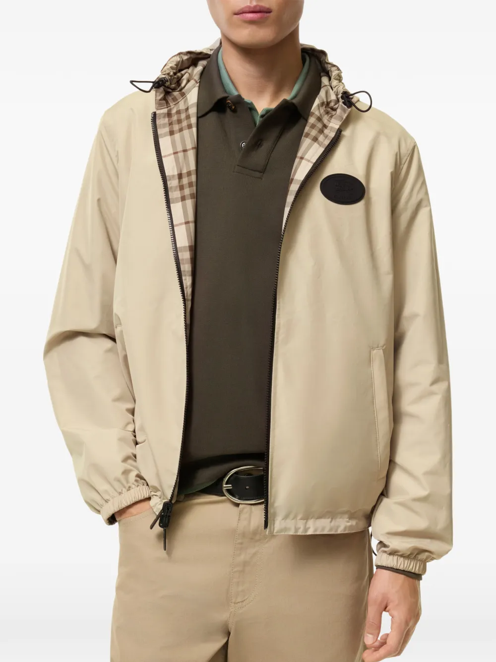 Burberry reversible Check Newport hooded jacket Beige