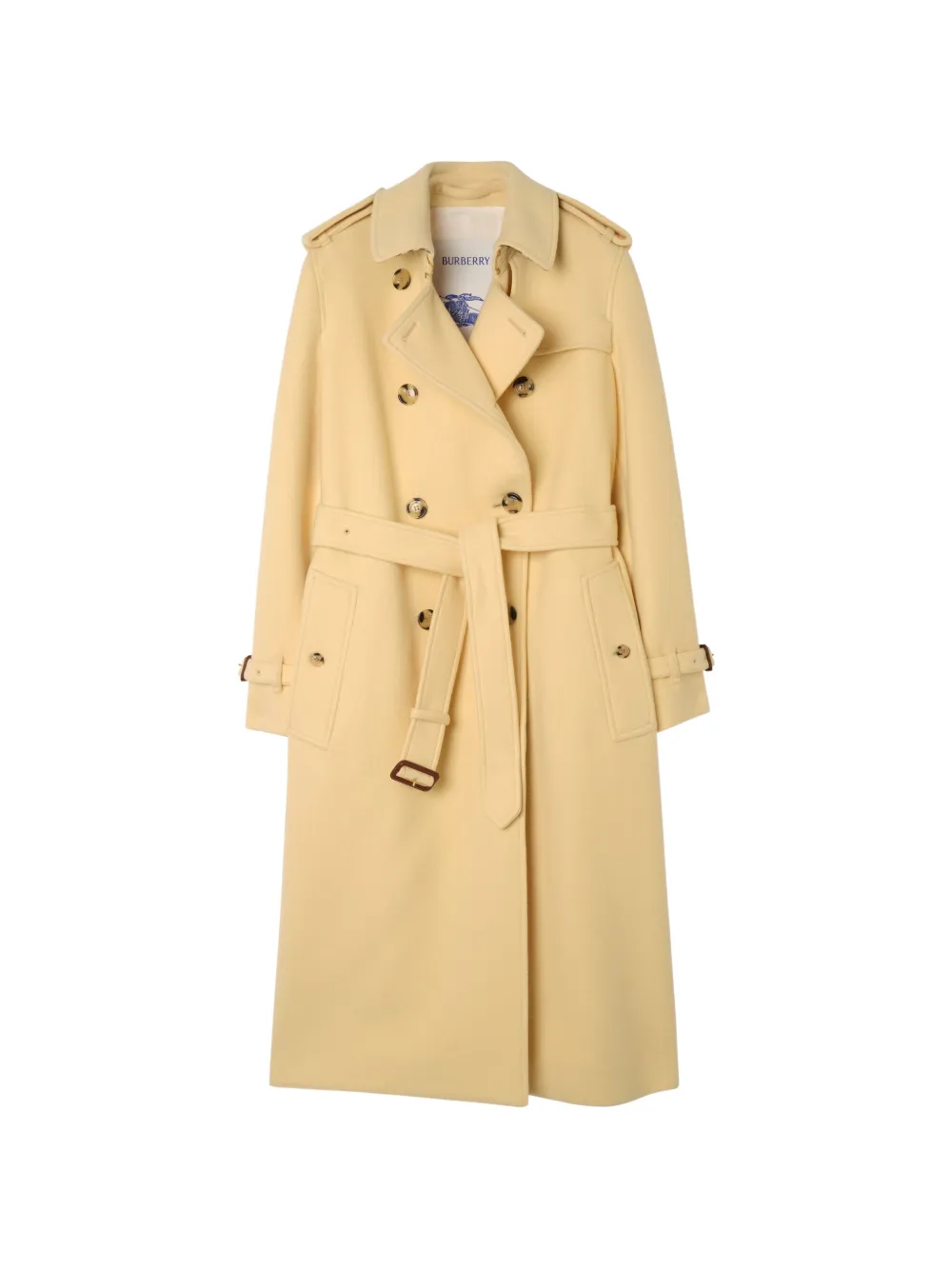 Burberry long cashmere Kensington trench coat Geel